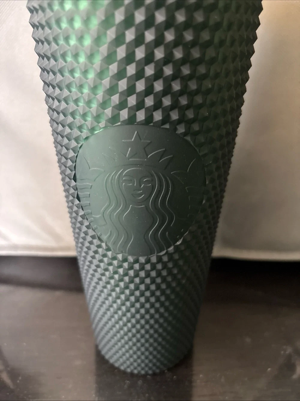 Starbucks Matte Forest Green Studded Cold Cup with Matching Straw